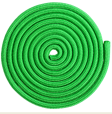 Скакалка для гимнастики 2,5 м, утяжеленная 150гр, зеленая 4446793