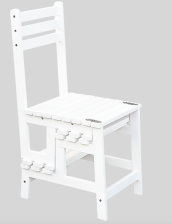 Стул-стремянка Массив Снег лак