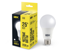 Лампа светодиодная Е27 25W/4000 А80 (стандарт) IEK