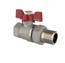 Кран шаровой для воды 3/4" "американка" ручка-"бабочка" VG-104102 (серия Оптима) 