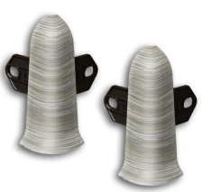 Угол наружный Идеал Классик ясень серый с кронштейном 70 мм