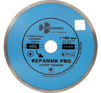 Диск алмазный 180х25,4х1,5х6 Керамик PRO сплошной супер тонкий TRIO DIAMOND 370182