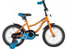 Велосипед NOVATRACK 16" NEPTUNE оранжевый, тормоз ножной, крылья короткие, полная защита цепи