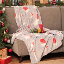 Плед велсофт LoveLife Северные мишки Серый Этель Размер: 200х220