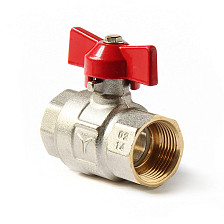 Кран шаровой для воды 1/2" г/г бабочка PRO AQUA