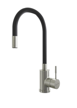 Смеситель для кухни гибкий излив MLSS-0325 черный MIXLINE