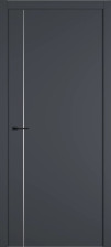 Полотно дверное ДГ800 Basic 1V Emalex onyx silver mould АBS (ВФД)