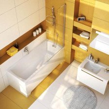 Ванна акриловая 160х70 Modern + рама + панель+ боковая панель + сифон GC-4