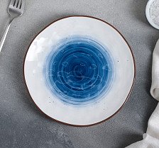 Тарелка Нептун 21,8 см белый/синий 3900236