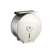 Диспенсер для туалетной бумаги BRIMIX с полочкой и ключом, нерж сталь/сатин 903-S