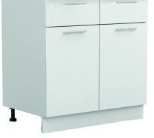 Тумба кухонная 800х510х820 мм 2 ящика/2 двери без столешницы Латте Белый