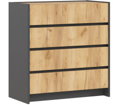 Комод Остин 800 (4 ящика) Дуб крафт/Графит