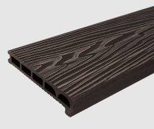 Ступень узкая (полуступень) T-DECKS PREMIUM 3D венге браш (3000х170х25 мм)