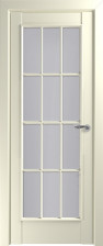 Полотно дверное ДО 700 Classic Baguette Неаполь тип S Английская Классика Кремовый матовый стекло графит (Zadoor)