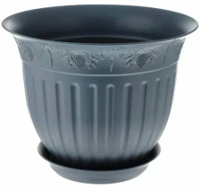 Горшок с/п Виноград 26х23 (4л) антрацит
