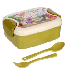 Ланч-бокс 350 мл ложка, вилка Медвежата 829-205