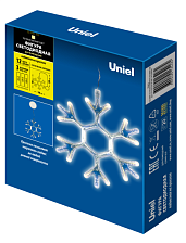 Фигура светод Снежинка 18х19см ULD-H1819-012/STA/3AAA WARM WHITE IP20 ш/к 34282