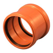 Муфта ПВХ D110мм коричневая