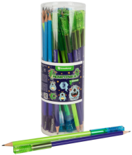 Карандаш ч/гр HB корпус деревянный Schoolformat МОНСТРИКИ заточенный шестигранный колпачок-точилка