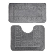 Комплект ковриков для ванной комнаты BANYOLIN CLASSIC из 2 шт 60х100/50х60см 11мм (серый) 1/25