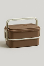 Ланч-бокс 1800 мл Square box 2 яруса, brown 6429-02