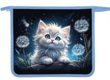 Папка для тетрадей А5 1 отд Котик в одуванчиках, на молнии 87461