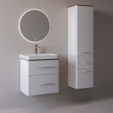 Тумба с раковиной Перл -60 подвесная, белая