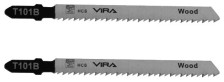 Пилки для электролобзика по ламинату и ДСП T101B точный рез 2шт VIRA 552027