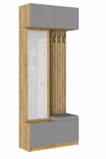 Прихожая БОСТОН Дуб крафт золотой/Серый 1000х2360х414мм