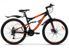 Велосипед горный Aist Avatar Disc 21 скорость, стальная рама 17" чёрный (колесо 26")