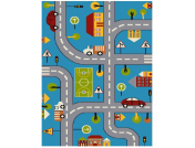 Ковер Color дизайн B319A 0,8х1,5м blue-l grey