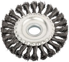Щетка-крацовка 125мм круговая стальная витая проволока MOS 38930М