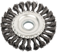 Щетка-крацовка 125мм круговая стальная витая проволока MOS 38930М