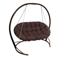 Кресло-качели МАМАСАН ротанг коричневый, подушка коричневая
