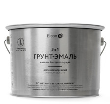 Грунт-эмаль 3 в 1 по ржавчине матовая черная RAL 9005 (2 кг) Elcon