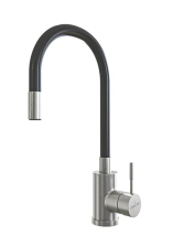 Смеситель для кухни гибкий излив MLSS-0325 серый MIXLINE