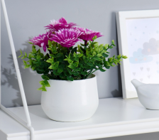 Бонсай в горшке "Хризантемки" 9х18см, микс 5664394