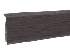 Плинтус Идеал Деконика с кабель-каналом каштан серый 2,2 м 85 мм