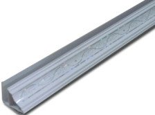 Плинтус пластиковый узор волна серебро LS-71-1 (3м) (50)