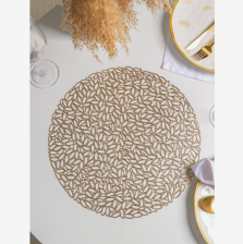 Набор салфеток сервировочных на стол Доляна «Манифик» 4 шт 38х38, Золото