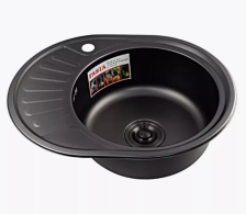 Мойка врезная 57х45 (0,8) h=180 правая графит Fabia
