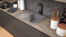 Мойка из искусственного камня 640х505 темно-серый 17764/29