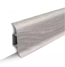 Плинтус Классик Идеал с кабель-каналом ясень серый 2,2 м 55 мм