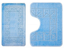 Комплект ковриков для ванных комнат  BANYOLIN CLASSIC из 2 шт 60х100/50х60см 11мм (светло-голубой) 1/25