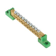 Шина нулевая PE 8х12 10 отверстий 2 изолятора PROxima EKF sn