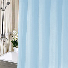 Штора для ванной комнаты 180х180см А-СТИЛЬ Голубая полиэтилен с кольцами SWS.04.BL