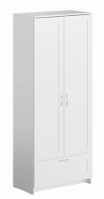 Шкаф для одежды 2 двери 1 ящик СИРИУС белый