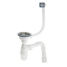 Сифон для кухонной мойки с переливом и гофрой САНАКС 4005