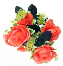 Букет Роза 35 см (оранжевый) 7 цветков