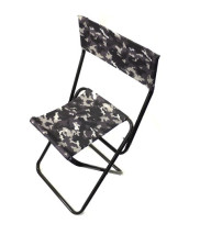 Стул складной СРЕДНИЙ со спинкой В60хШ33хГ25 О-образный, СТАЛЬ 16мм, усиленный до 70кг 